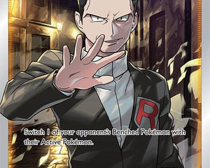 Carta Pokémon de Giovanni Boss's Orders Ultra Rare para portada de la colleción Supporters | Partidarios TCG en Thunder Cards