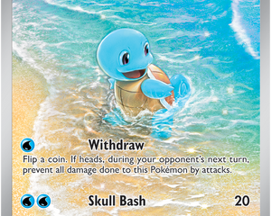 Carta Pokémon Squirtle 170/165 de la colección Pokémon 151, categoría Illustration Rare con arte alternativo de Mitsuhiro Arita.