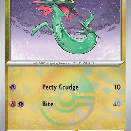 Carta Individual Pokémon Dreepy Pokeball Pattern 071/131, BASIC Pokémon 70 HP, set Prismatic Evolutions, Ilustración de Scav - Thunder Cards México