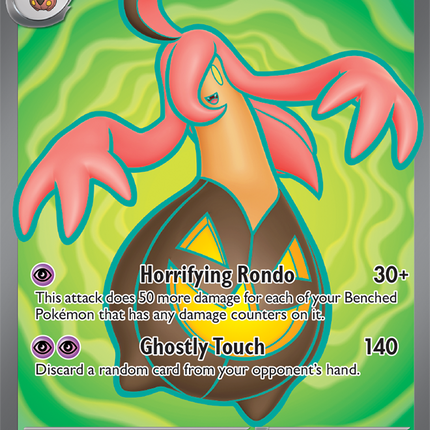 Carta Individual Pokémon Gourgeist EX 102/086, Ultra Rara UR, Stage 1 Pokémon EX 270 HP, set Chaos Rising, Ilustración de 5ban Graphics - Thunder Cards México