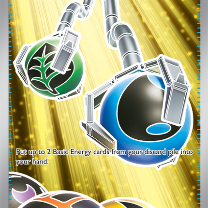 Carta Individual Pokémon Energy Retrieval Ultra Rara 108/086, set Chaos Rising, Ilustración de Toyste Beach- Thunder Cards México