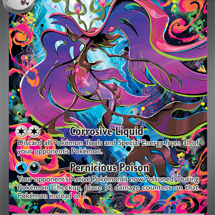 Carta individual Pokémon Mega Dragalge EX 118/086, rareza Special illustration Rare, MEGA Evolution, 250 HP, set Chaos Rising (CRI). Ilustración Special Illustration Rare de Mega Dragalge EX por Kazumasa Yasukuni - Thunder Cards México.