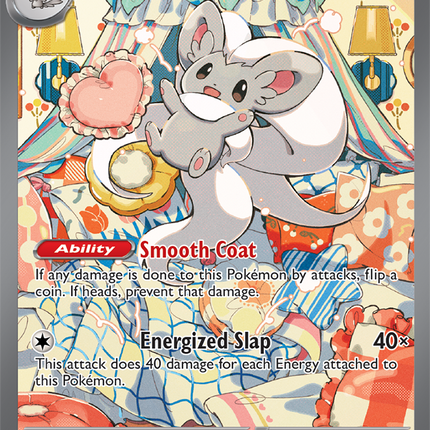 Carta individual Pokémon Cinccino EX 119/086, rareza Special illustration Rare, MEGA Evolution, 250 HP, set Chaos Rising (CRI). Ilustración Special Illustration Rare de Cinccino EX por Keisin- Thunder Cards México.