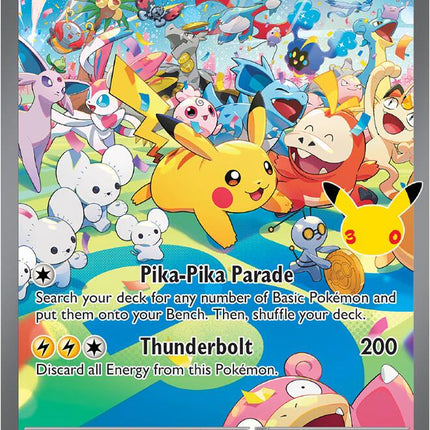 Carta individual Pokémon Pikachu EX 149/128, set 30th C, en Thunder Cards México