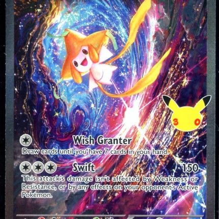 Carta individual Pokémon Jirachi EX 155/128, set 30th C, en Thunder Cards México