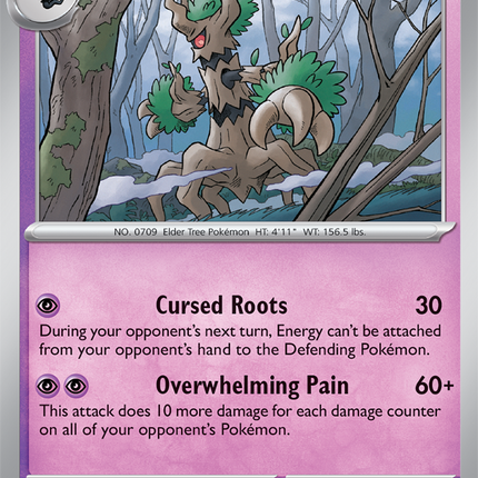 Carta Individual Pokémon Trevenant 039/086, Stage 1 Pokémon 130 HP, set Chaos Rising, Illustracion de Uninori - Thunder Cards México