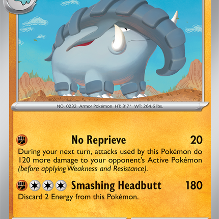 Carta Individual Pokémon Donphan 045/086, Stage 1 Pokémon 150 HP, set Chaos Rising, Ilustración de Julie Hang - Thunder Cards México