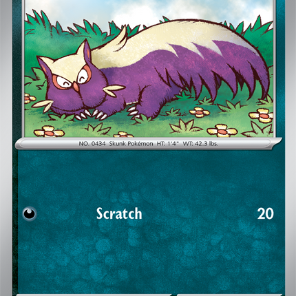 Carta Individual Pokémon Stunky 053/086, BASIC Pokémon 70 HP, set Chaos Rising, Ilustración de Nobuhiro Imagawa - Thunder Cards México