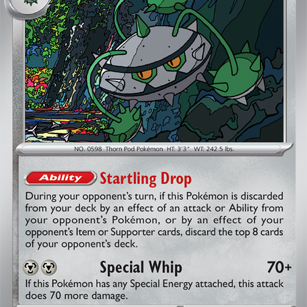 Carta Individual Pokémon Ferrothorn 063/086, Stage 1 Pokémon 130 HP, set Chaos Rising, Ilustración de Haru Akasuka - Thunder Cards México