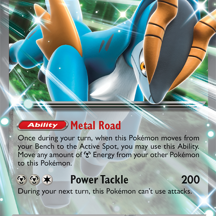 Carta Individual Pokémon Cobalion EX 064/086, BASIC Pokémon 210 HP, set Chaos Rising, Ilustración de 5ban Graphics - Thunder Cards México