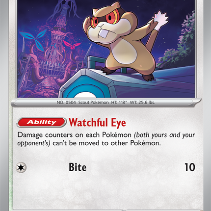 Carta Individual Pokémon Patrat 070/086, BASIC Pokémon 70 HP, set Chaos Rising, Ilustración de Souichirou Gunjima - Thunder Cards México