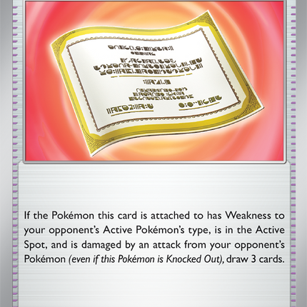 Carta Individual Pokémon Tool Adversity Policy 074/086, set Chaos Rising, Ilustración de Ayaka Yoshida - Thunder Cards México