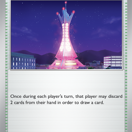 Carta Estadio Prism Tower 080o/086, set Chaos Rising, Ilustración de MARINA Chikazawa - Thunder Cards México