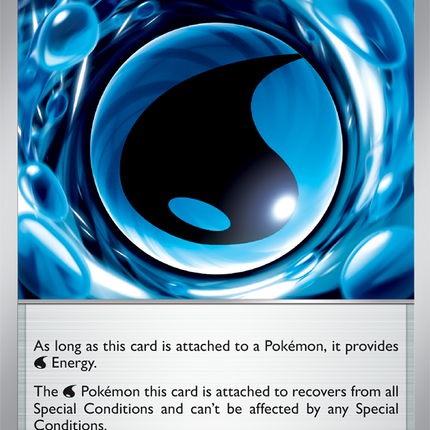 Carta Energía de Pokémon Bubbly Water Energy 084/086, set Chaos Rising, - Thunder Cards México