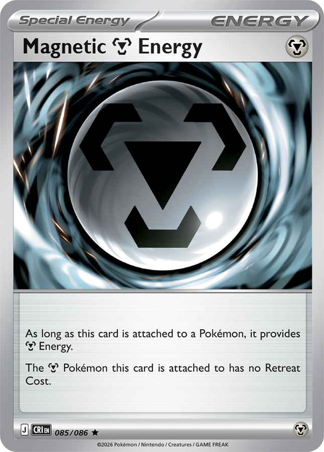 Carta Energía de Pokémon Magnetic Metal Energy 085/086, set Chaos Rising, - Thunder Cards México