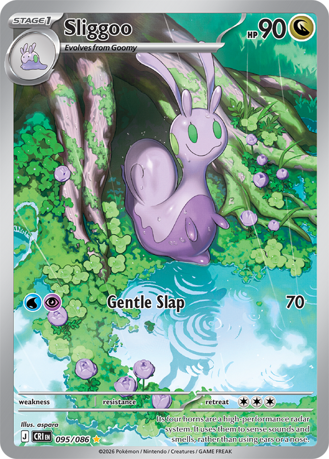Carta Individual Pokémon Sliggoo Ilustración Especial 095/086, Stage 1 Pokémon 90 HP, set Chaos Rising, Ilustración de aspara - Thunder Cards México