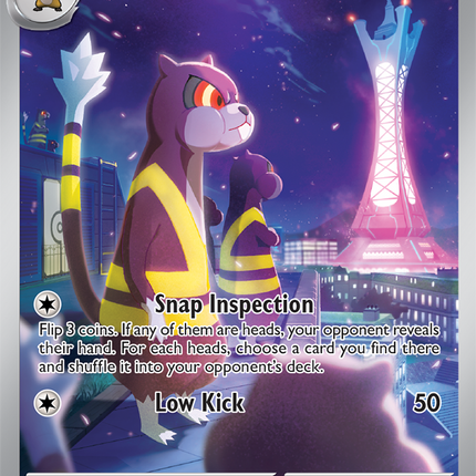 Carta Individual Pokémon Watchog Ilustración Especial 097/086, Stage 1 Pokémon 100 HP, set Chaos Rising, Ilustración de MARINA Chikazawa - Thunder Cards México