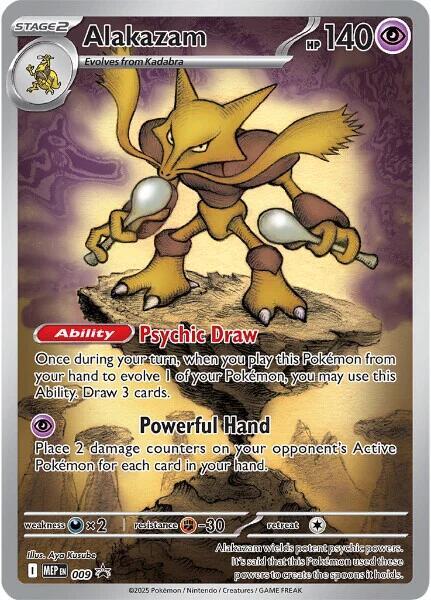 Alakazam PROMO - 009 - ME: Mega Evolution Promo (MEP) PROMO CERRADA