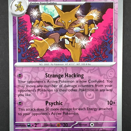 Carta Individual Pokémon Alakazam 082/167, , set Twilight Masquerade,  Thunder Cards México, Reverse Holo