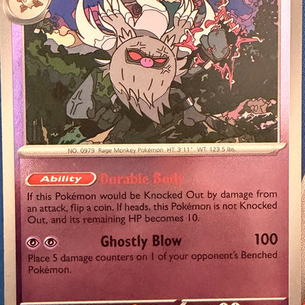 Carta individual Pokémon Annihilape 041/084, set Pitch Black, en Thunder Cards México Reverse