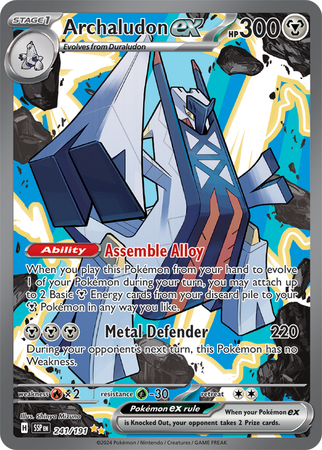 Carta Individual Pokémon Archaludon EX Special Illustration Rare 241/191, set Surging Sparks en  Thunder Cards México