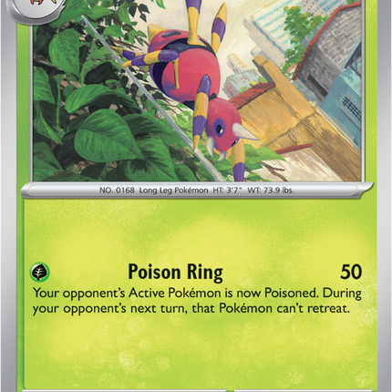 Carta Individual Pokémon Ariados 002/088, Stage 1 Pokémon 110 HP, set Perfect Order, Ilustración de svlt - Thunder Cards México