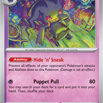 Carta individual Pokémon Banette 034/084, set Pitch Black, en Thunder Cards México 