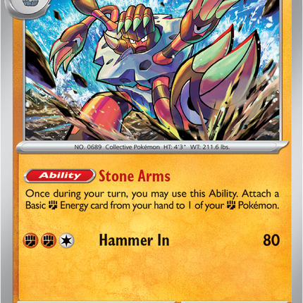 Carta Individual Pokémon Barbaracle 043/088, Stage 1 Pokémon 130 HP, set Perfect Order, Ilustración de Kazumasa Yasukuni - Thunder Cards México