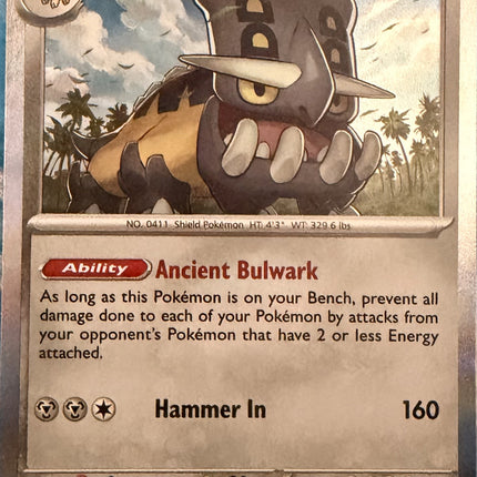 Carta individual Pokémon Bastiodon 062/084, set Pitch Black, en Thunder Cards México Holo
