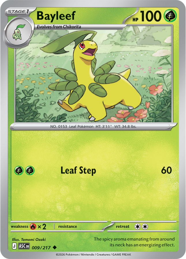 Carta Pokémon Bayleef 009/217 - Ascended Heroes - Thunder Cards