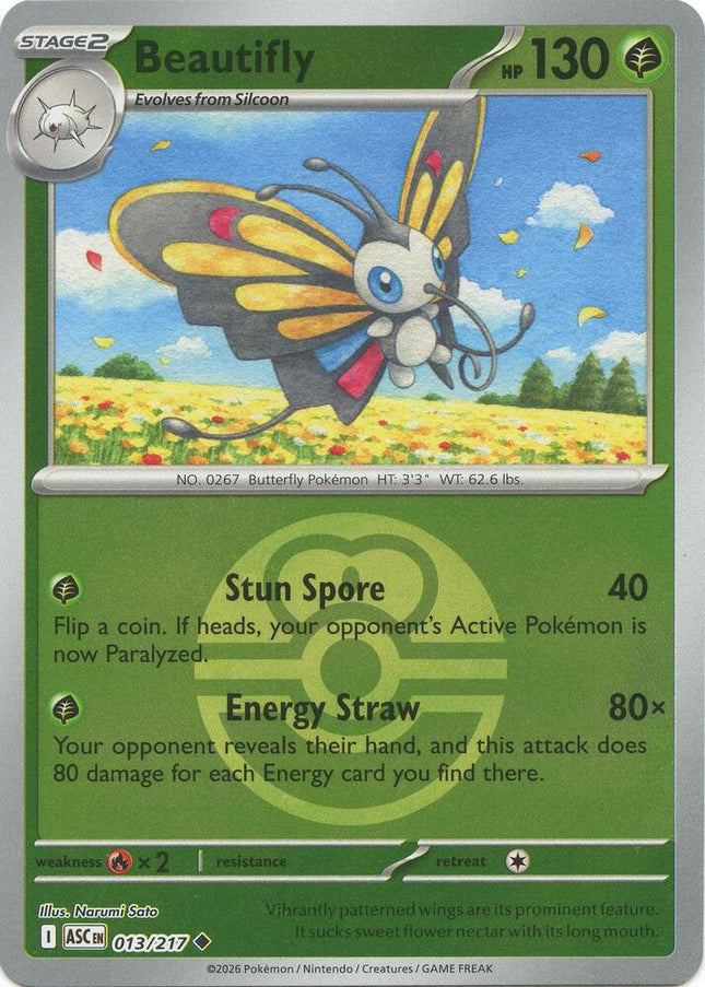 Carta Pokémon Beautifly 013/217 - Ascended Heroes - Thunder Cards