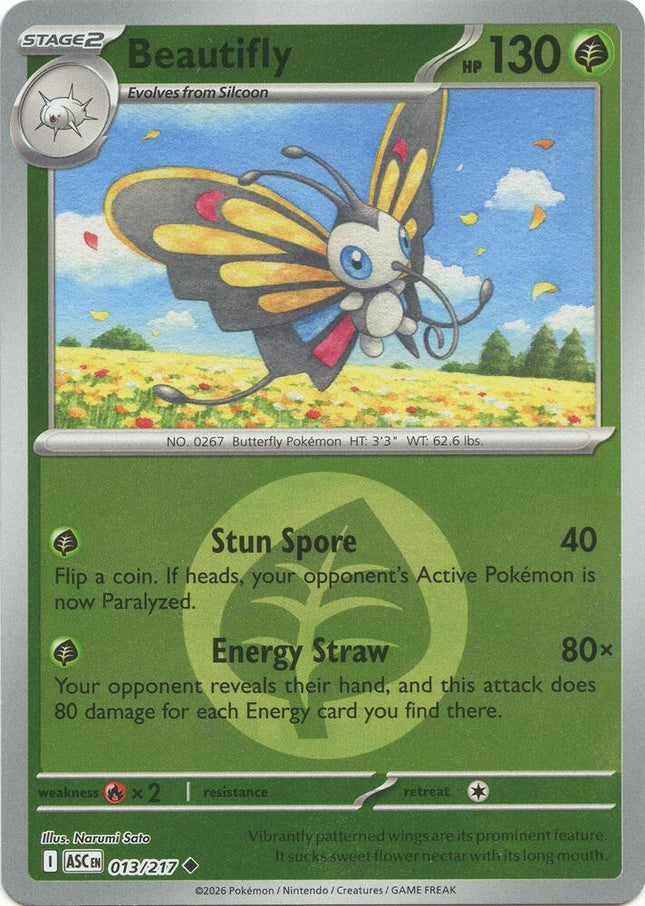 Carta Pokémon Beautifly 013/217 - Ascended Heroes - Thunder Cards