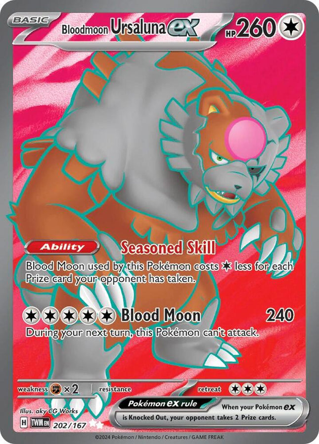 Bloodmoon Ursaluna EX FA - 202/167 - SV06: Twilight Masquerade (TWM)