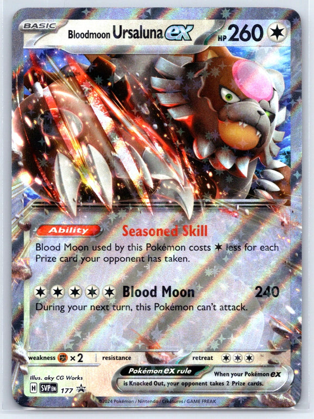 Carta Pokémon Bloodmoon Ursaluna EX SVP Promo 177 del set Scarlet & Violet Promo de Pokémon TCG en Thunder Cards