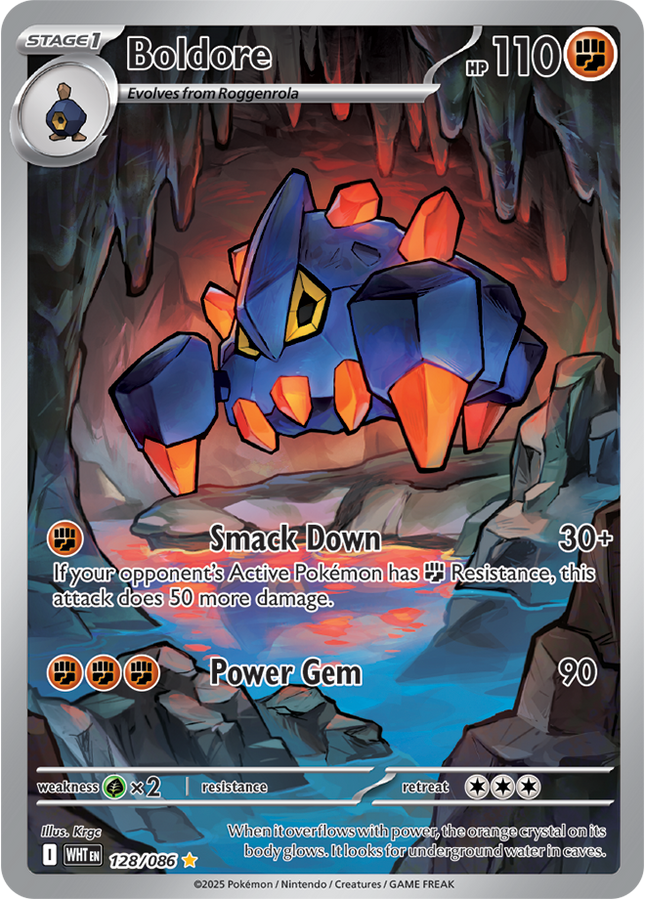 Carta Pokémon Boldore (IR) 128/086 del set White Flare de Pokémon TCG en Thunder Cards