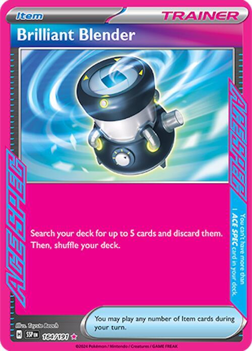 Carta Pokémon Brilliant Blender 164/191 del set Surging Sparks TCG en Thunder Cards México