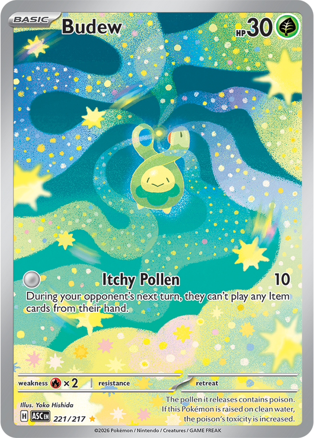 Carta Pokémon Budew Alterno 221/217 - Ascended Heroes - Thunder Cards
