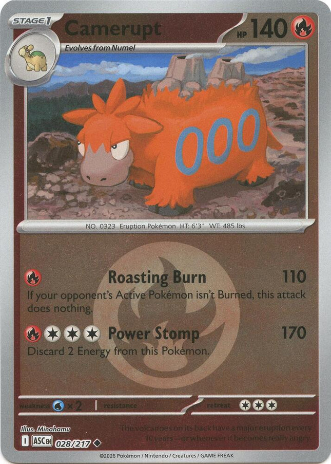 Carta Pokémon Camerupt 028/217 - Ascended Heroes- Thunder Cards 