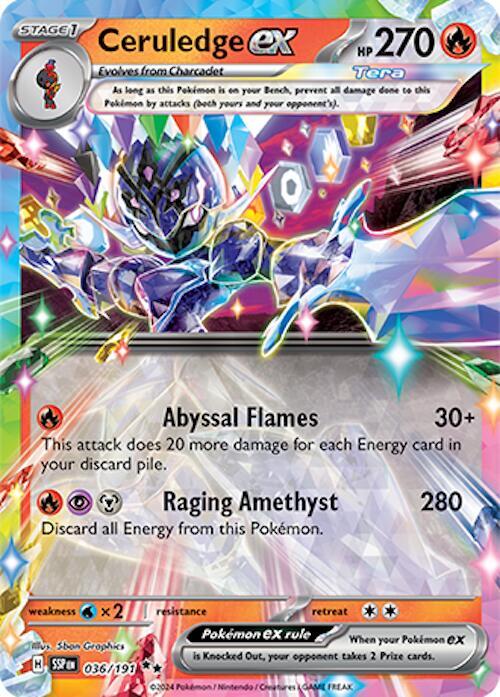 Ceruledge EX -036/191 - SV08: Surging Sparks (SSP)