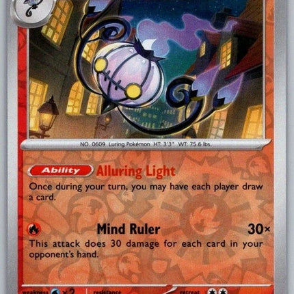 Carta Individual Pokémon Chandelure 038/167, set Twilight Masquerade,  Thunder Cards México, Reverse Holo