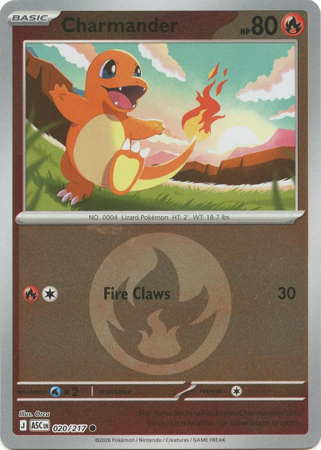 Carta Pokémon Charmander 020/217 - Ascended Heroes - Thunder Cards