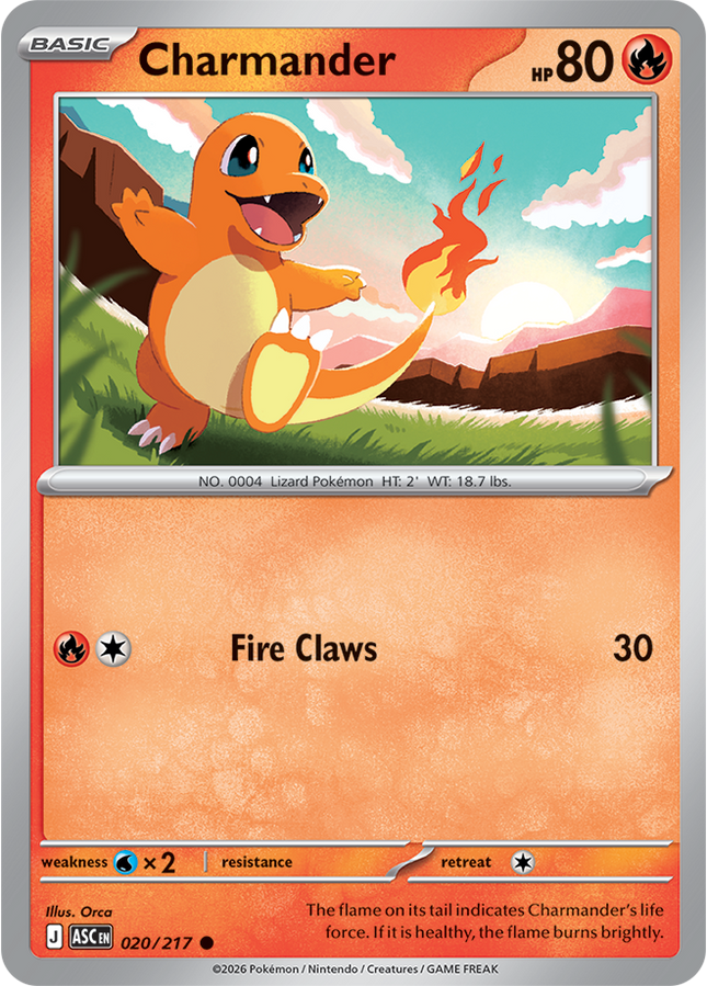 Carta Pokémon Charmander 020/217 - Ascended Heroes - Thunder Cards