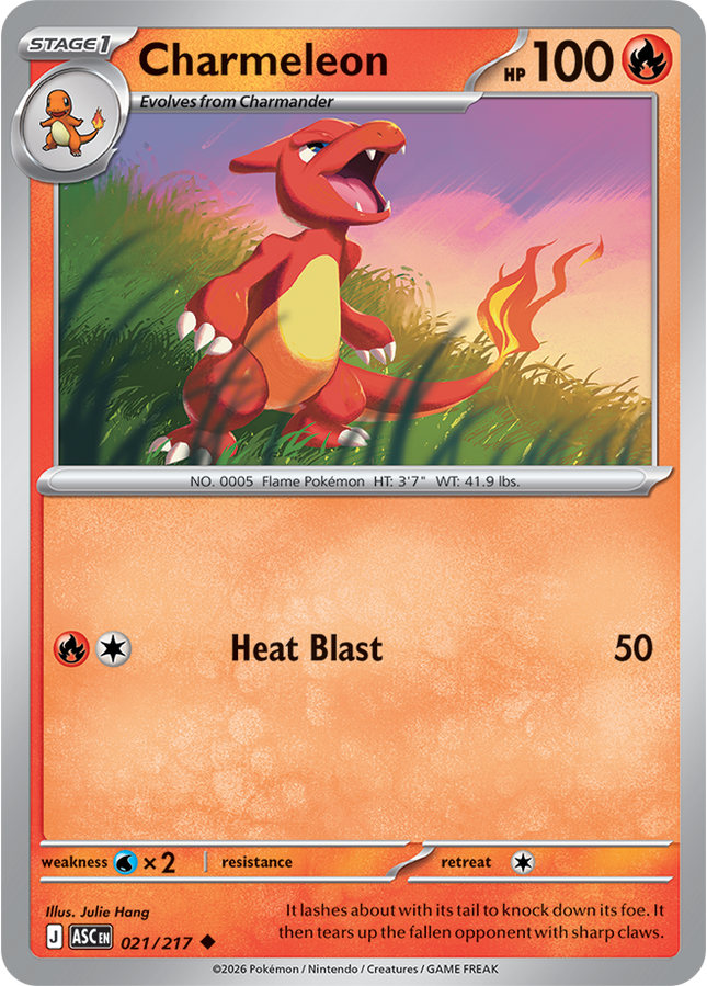 Carta Pokémon Charmeleon 021/217 - Ascended Heroes - Thunder Cards