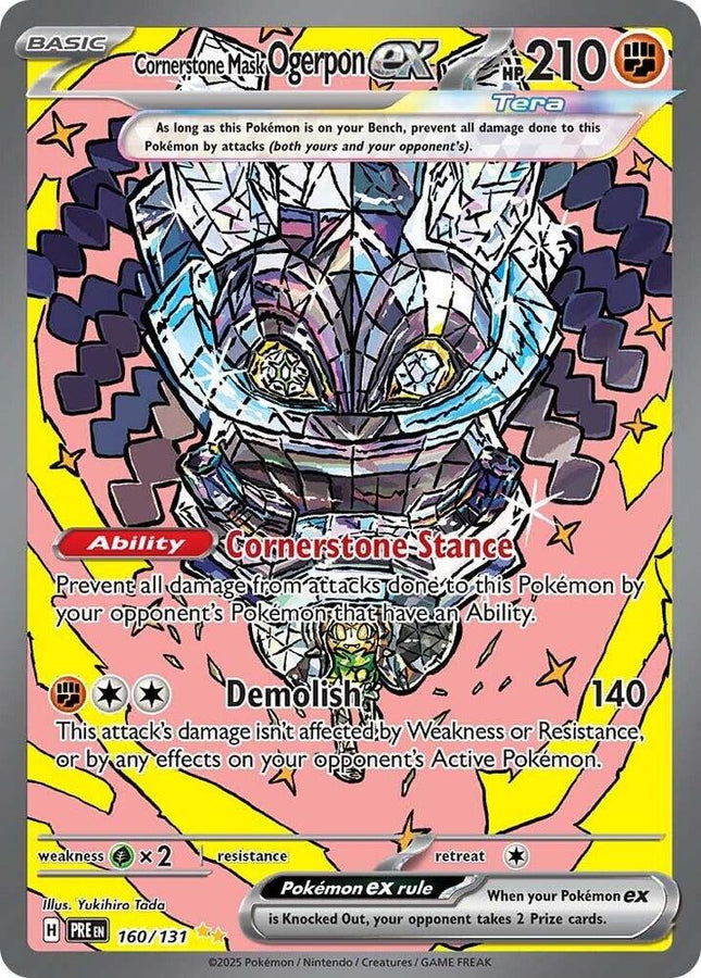 Cornerstone Mask Ogerpon EX - 160/131 - SV: Prismatic Evolutions (PRE)