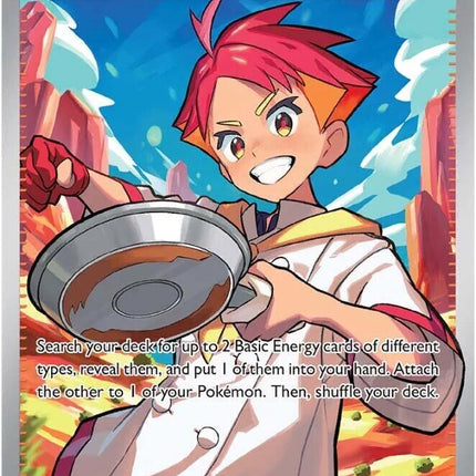 Carta Individual Pokémon Trainer Crispin 164/142, Supporter Trainer, set Stellar Crown, Ilustración de GIDORA- Thunder Cards México
