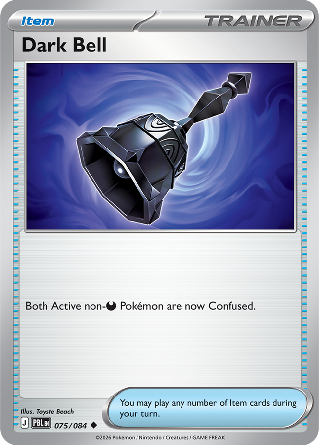 Carta individual Pokémon Dark Bell 075/084, set Pitch Black, en Thunder Cards México 