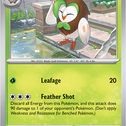 Carta Individual Pokémon Dartrix 011/088, Stage 1 Pokémon 100 HP, set Perfect Order, Ilustración de aspara- Thunder Cards México