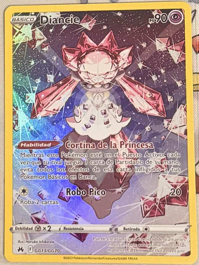Carta Individual Pokémon Diancie Galarian Gallery  GG13/GG70,  set Crown Zenith - Thunder Cards México