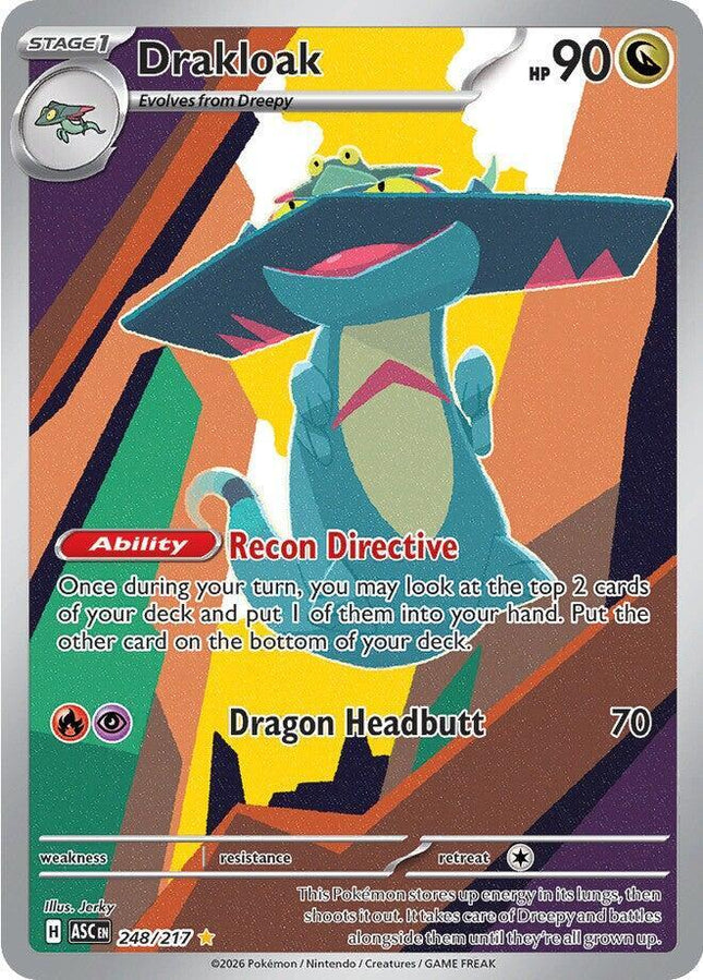 Carta Pokémon Drakloak Arte Alterno 248/217 - Ascended Heroes - Thunder Cards