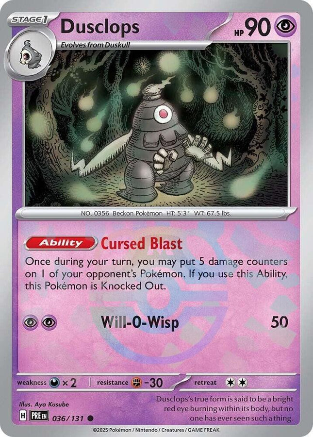 Dusclops (Master Ball Pattern) 036/131 - SV: Prismatic Evolutions (PRE)